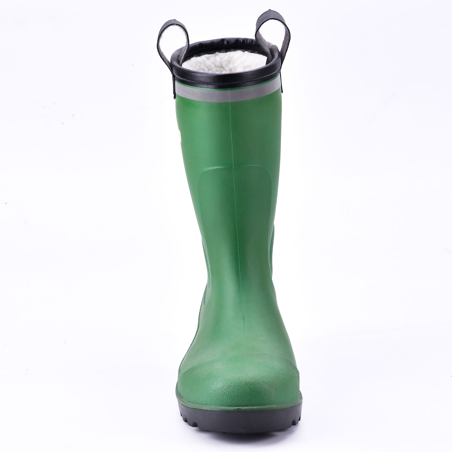 Botas de Lluvia con Forro de Pelo W-6037 Verde Bajas