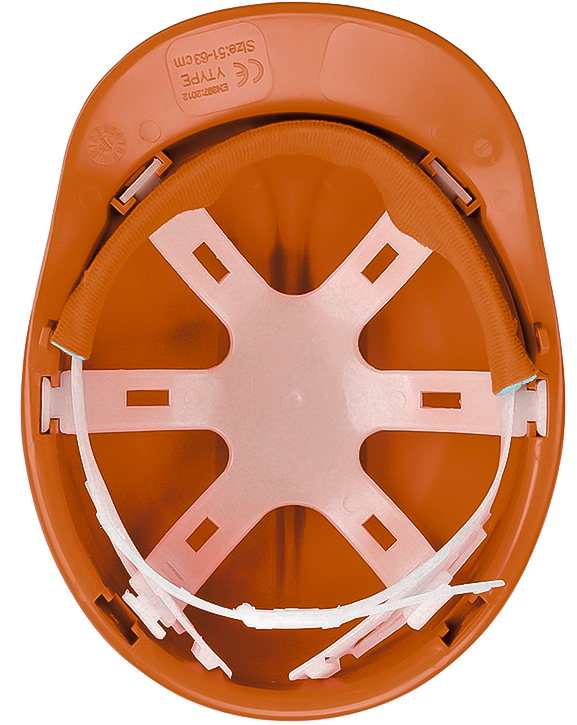 Casco de seguridad ajustable con hebilla de trinquete W-033 Naranja